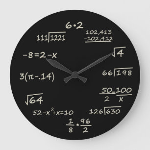 Grande Horloge Ronde Geek mathématique