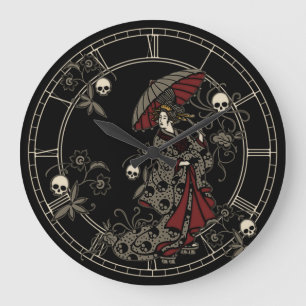 Grande Horloge Ronde Geisha gothique