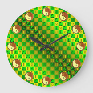 Grande Horloge Ronde Gémeaux & Chèvre de Bois