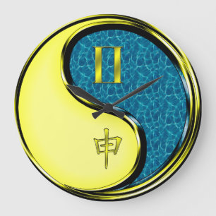 Grande Horloge Ronde Gémeaux & Singe d'eau