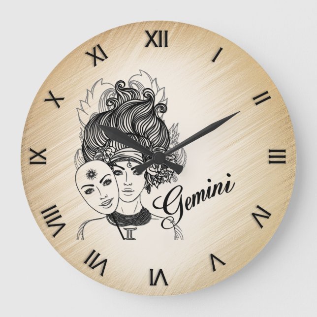 Grande Horloge Ronde Gemini Masqué Lady Zodiac (Recto)