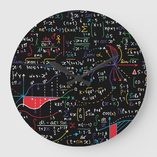 Grande Horloge Ronde Géométrie mathématique Étudiants Professeurs (Recto)