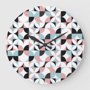 Grande Horloge Ronde Géométrie minimaliste, illustration de style scand