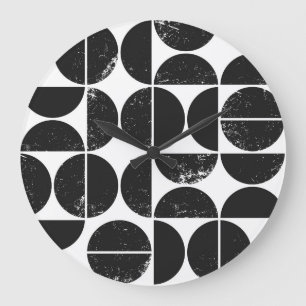 Grande Horloge Ronde Géométrique minimaliste : Semicules scandinaves.