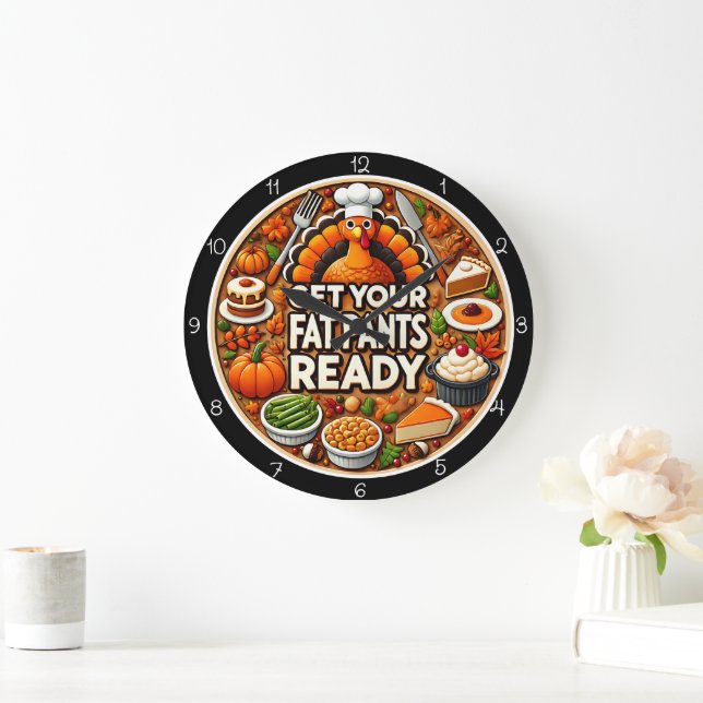 Grande Horloge Ronde Get Your Fat Pants Ready (Maison)