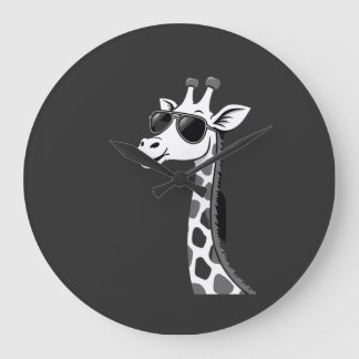 Grande Horloge Ronde Girafe Cool Art Pour Hommes Femmes Enfants Amateur
