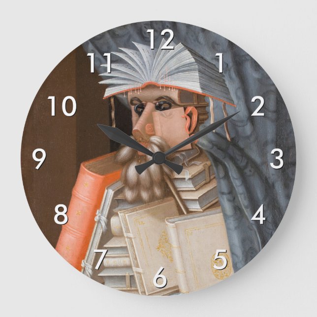 Grande Horloge Ronde Giuseppe Arcimboldo - Le bibliothécaire (Recto)