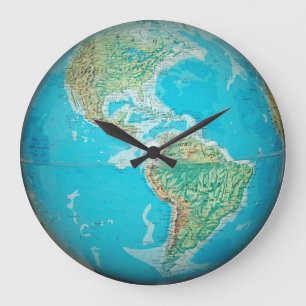 Grande Horloge Ronde Globe 1 de la terre