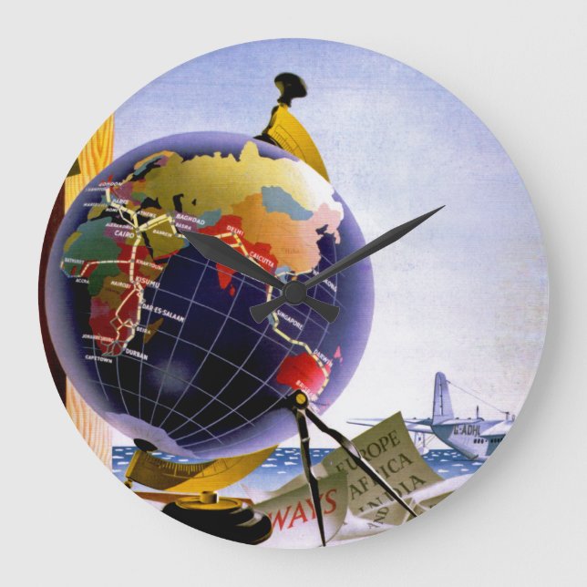 Grande Horloge Ronde Globe d'Imperial Airways (Recto)