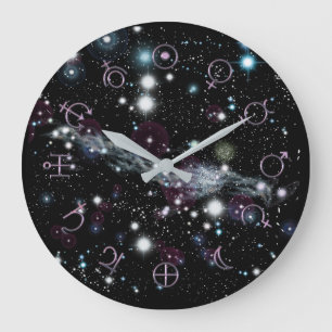 Grande Horloge Ronde Glyphes planétaires Astronomie spatiale profonde H