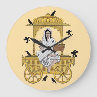 Grande Horloge Ronde Goddess Dhumavati Wall Clock