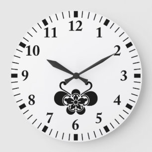 Grande Horloge Ronde Goka en forme de papillon