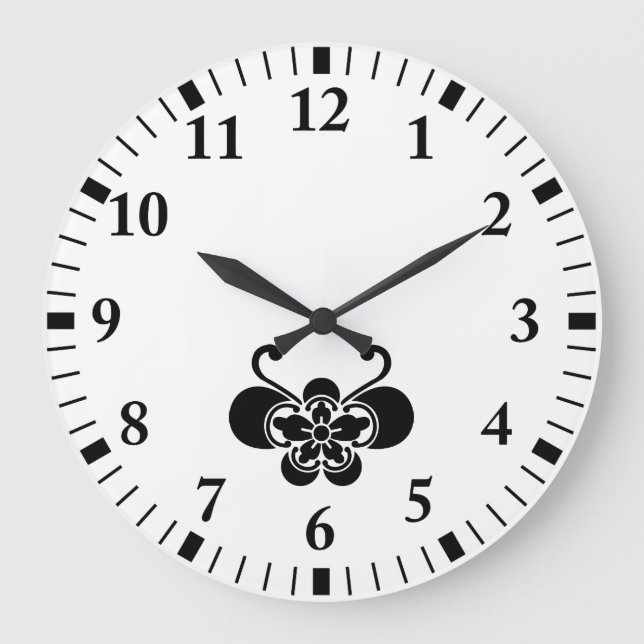 Grande Horloge Ronde Goka en forme de papillon (Recto)