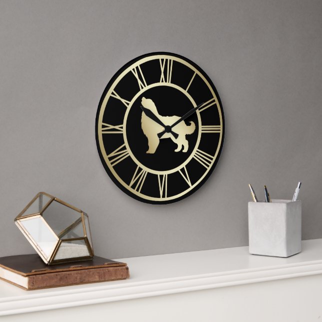 Grande Horloge Ronde Gold Bernese Mountain Dog (Bureau)
