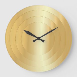 Grande Horloge Ronde Gold Look Glamour élégant Modèle tendance Grand