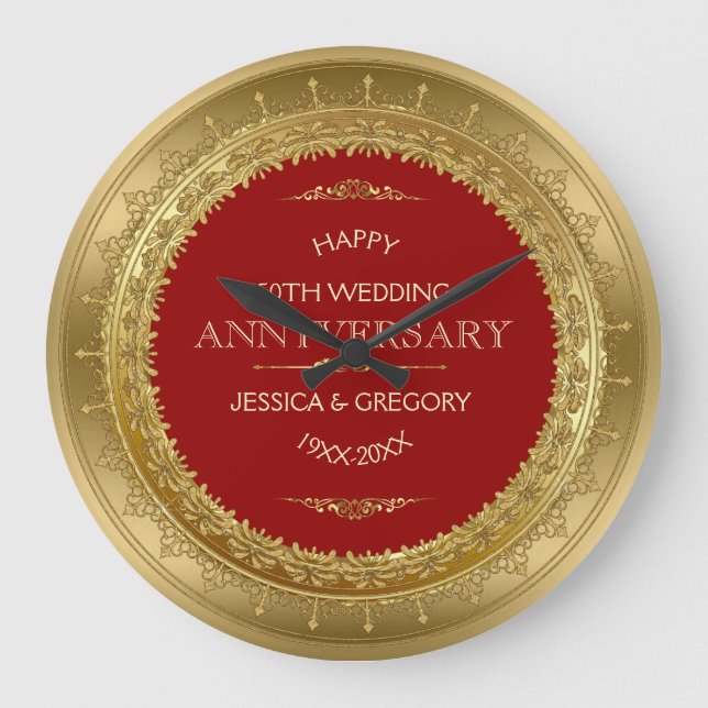Grande Horloge Ronde Gold & Red 50 Wedding Anniversary (Recto)