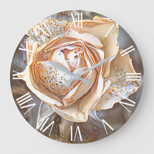 Grande Horloge Ronde Gold Silk Unique Rose Art Dream (Recto)
