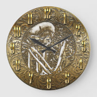 Gold Skeleton Skull Vintage