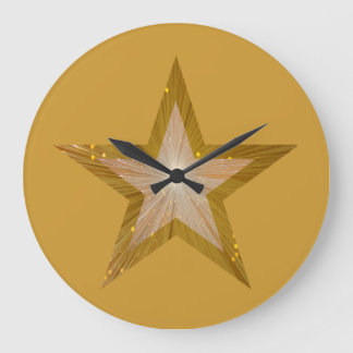Grande Horloge Ronde "Gold" Star clock round gold