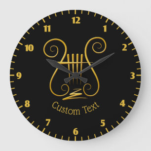 Grande Horloge Ronde Golden lyre