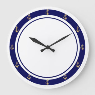 Grande Horloge Ronde Golden Nautical Custom