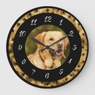 Grande Horloge Ronde Golden retriever i
