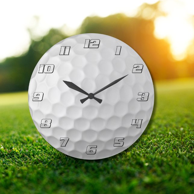 Grande Horloge Ronde Golf Ball Texture (Créateur téléchargé)
