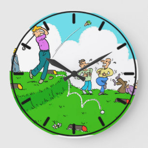Grande Horloge Ronde Golfer Tee - shirt-Off, Mais Pas Avec Succès.