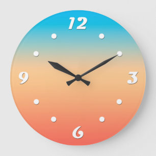 Grande Horloge Ronde Gradient ombre