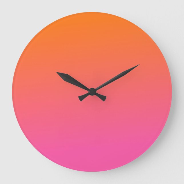 Grande Horloge Ronde Gradient orange et rose (Recto)