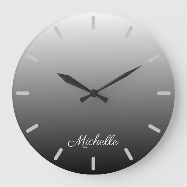 Grande Horloge Ronde gradient personnel ombre blâmes of grey (Recto)