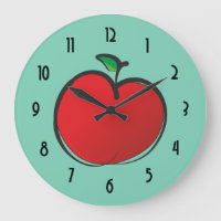 Grand dessin rouge d'Apple