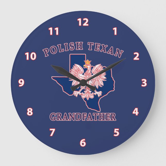 Grande Horloge Ronde Grand-père texan polonais (Recto)
