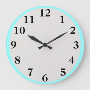 Grande Horloge Ronde Grands nombres noirs