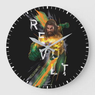 Grande Horloge Ronde Graphique réfracté de "révolte" d'Aquaman  