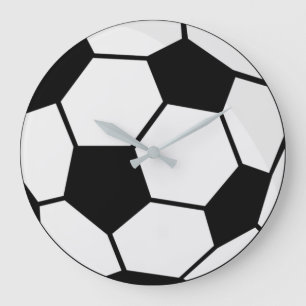 Grande Horloge Ronde Graphisme de ballon de football classique Fan de s