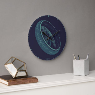 Grande Horloge Ronde Graphisme de l'ANNEAU UNIQUE™ GOLLUM™