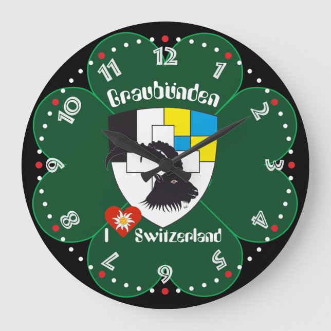 Grande Horloge Ronde Graubünden Grischun Grigioni Schweiz Svizra Uhr (Recto)