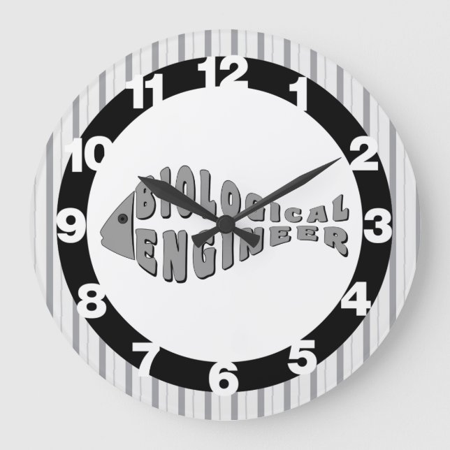 Grande Horloge Ronde Gray Fish, ingénieur biologique (Recto)