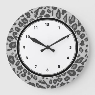Grande Horloge Ronde Gray leopard