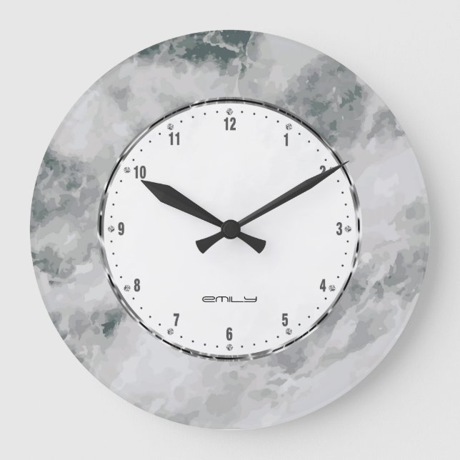 Grande Horloge Ronde Gray Marble Stone (Recto)