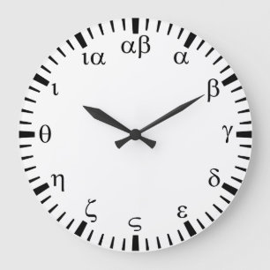 Grande Horloge Ronde Greek numbers