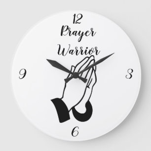 Grande Horloge Ronde Guerrier de prière prier Thunder_Cove
