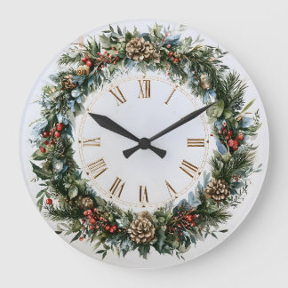 Grande Horloge Ronde Guirlande