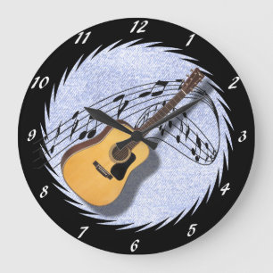 GRANDE HORLOGE RONDE GUITAR