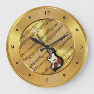 Grande Horloge Ronde Guitare électrique ~ Partition Partielle ~ Arrière