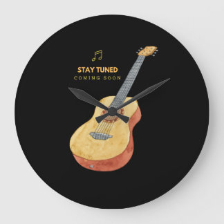 Grande Horloge Ronde Guitare : Restez tunés