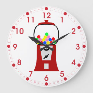 Grande Horloge Ronde Gumball Machine