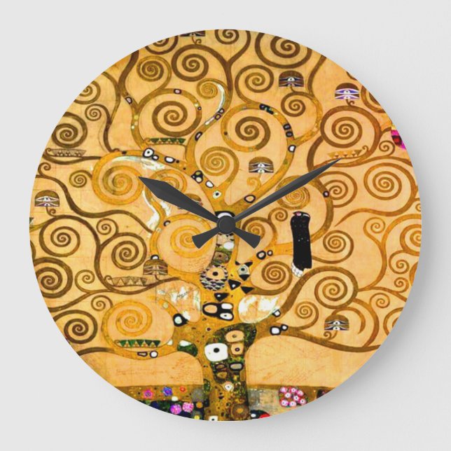 Grande Horloge Ronde Gustav Klimt Arbre de vie (Recto)