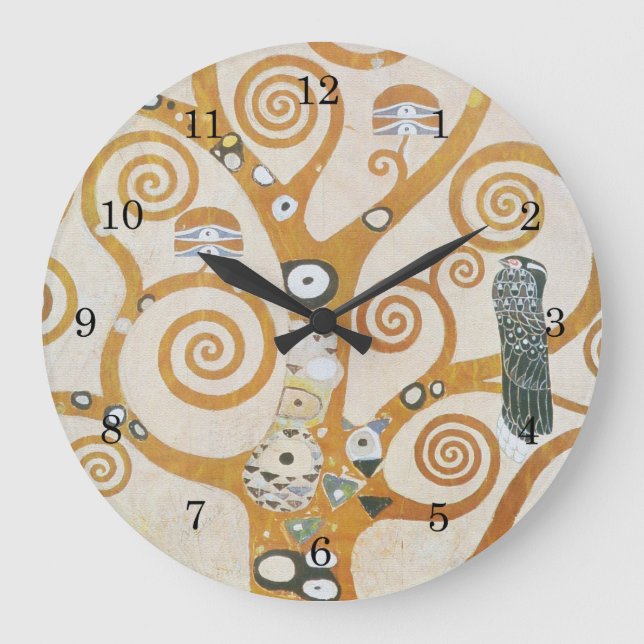 Grande Horloge Ronde Gustav Klimt The Tree of Life Art Nouveau (Recto)